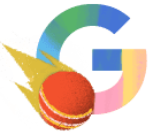 Illustration of colorful letter G with a cricket ball