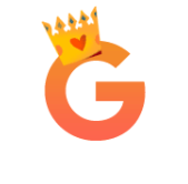 Illustration of the letter G with a gold crown on top of it.