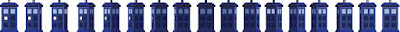 Image of 17 blue TARDIS 