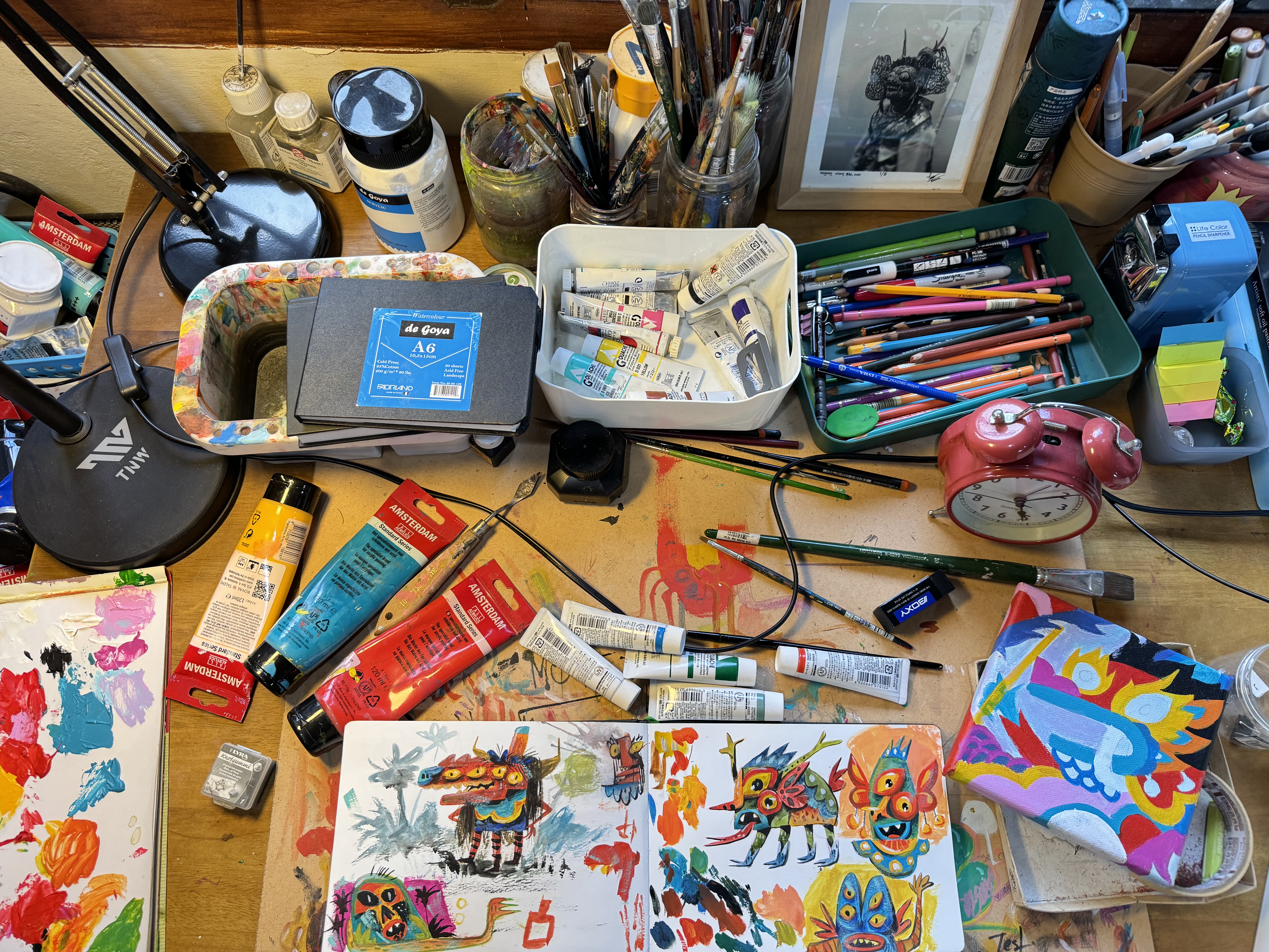 Photo of art supplies on a table