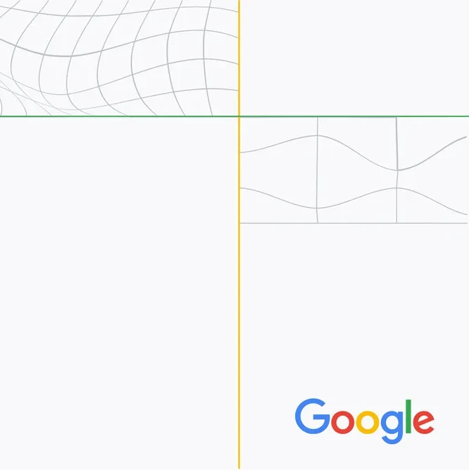 A graphic of a yellow line bisecting a green line with gray contour lines and the Google logo is in the bottom corner