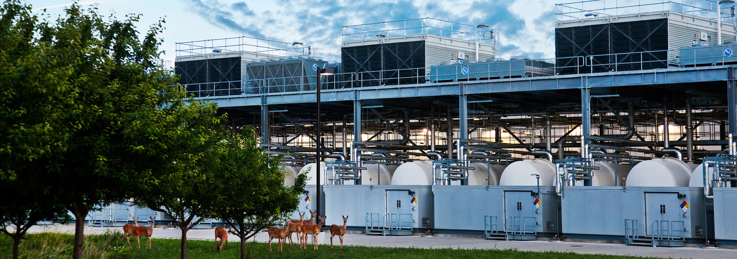 An exterior view of the Council Bluffs data center.