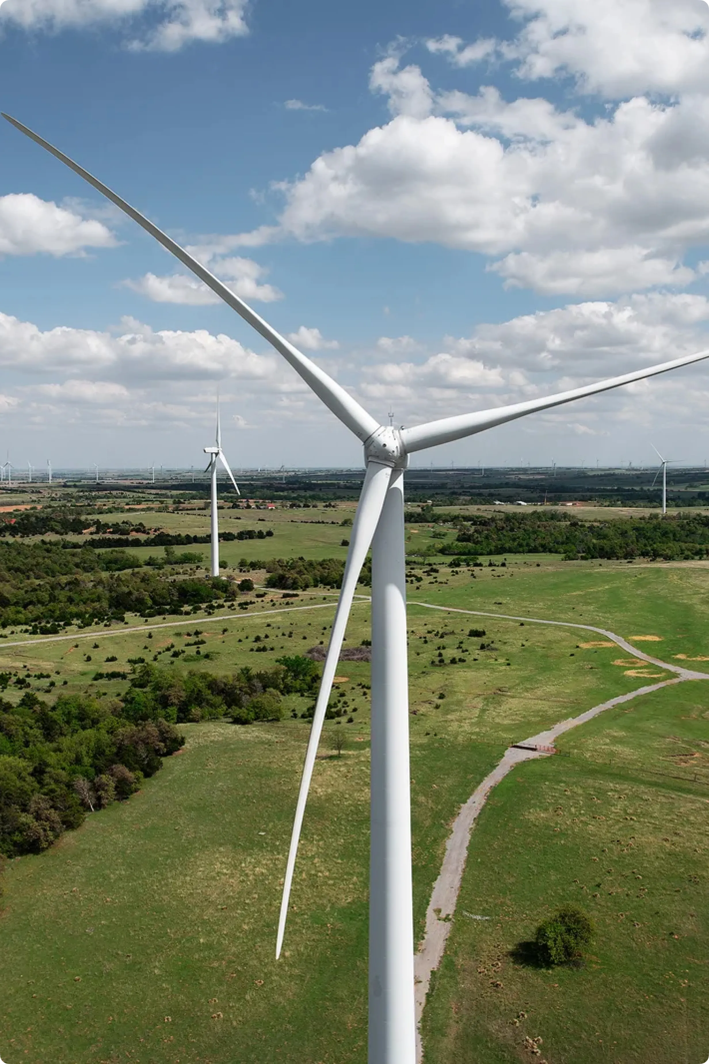 Turbines at a windmill farm