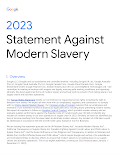 Cover Image of 2023 Statement against Modern Slavery
