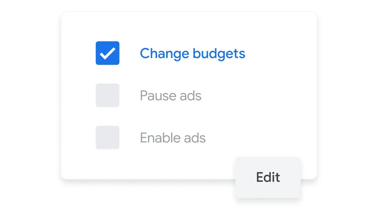 UI shows a campaign budget editor