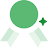 An illustration of a green medal for a successful campaign.