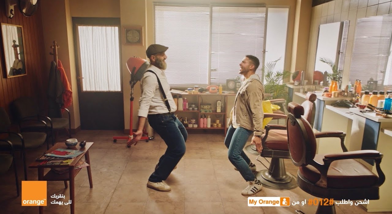 A video preview screen shows a scene from the brand Orange Egypt