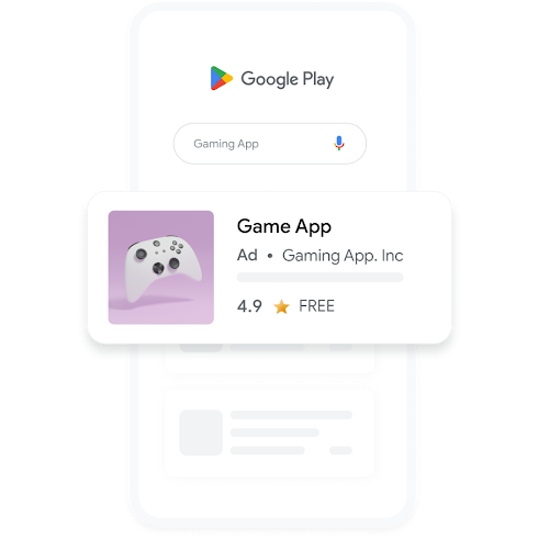 Ad example showing gaming ad on Google Play