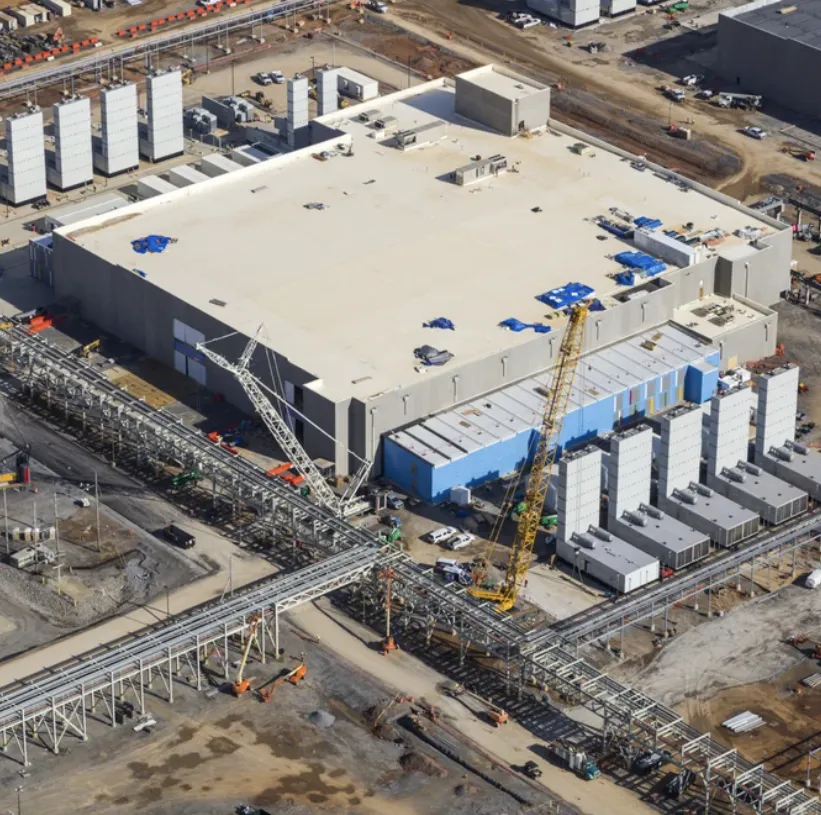 An aerial view of our Tennessee data center under construction