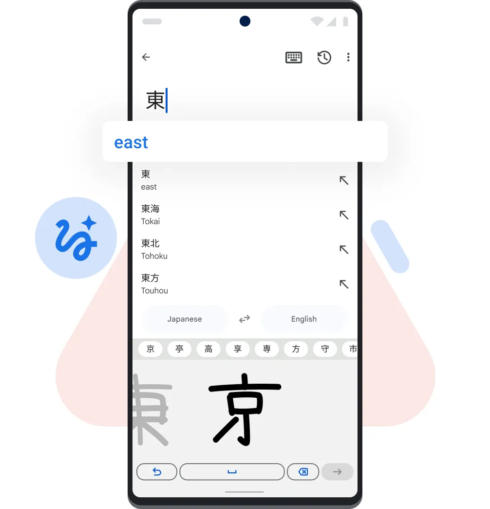 Chiếc điện thoại thông minh Pixel đã cho chúng ta thấy tính năng Viết tay của Google Dịch với những hình tượng tương hỗ và hình khối minh hoạ